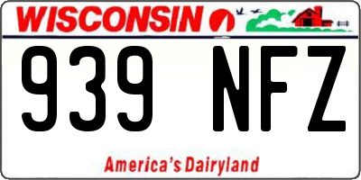 WI license plate 939NFZ