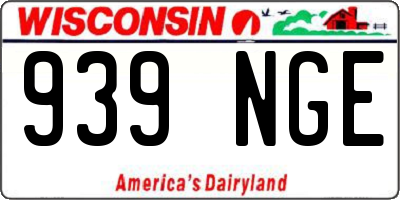 WI license plate 939NGE