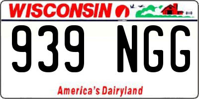 WI license plate 939NGG
