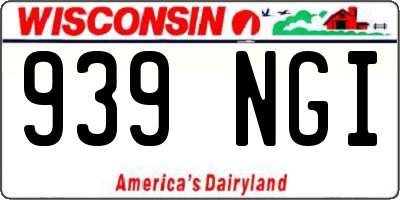 WI license plate 939NGI
