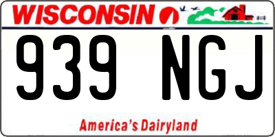 WI license plate 939NGJ