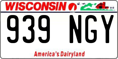 WI license plate 939NGY