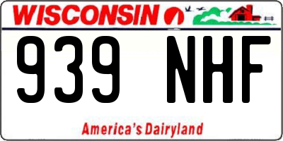 WI license plate 939NHF