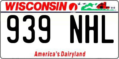 WI license plate 939NHL