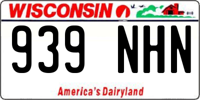 WI license plate 939NHN