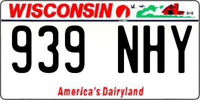 WI license plate 939NHY
