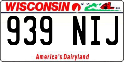 WI license plate 939NIJ