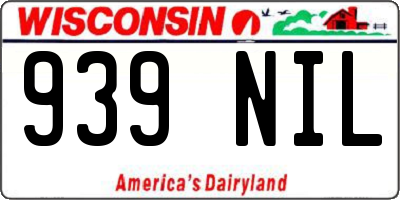 WI license plate 939NIL