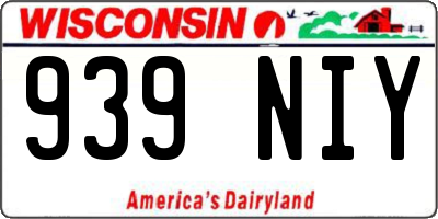 WI license plate 939NIY