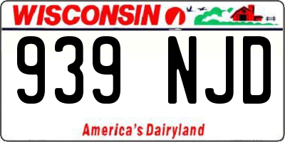 WI license plate 939NJD