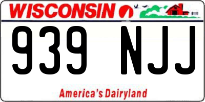 WI license plate 939NJJ