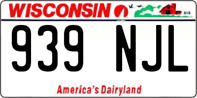 WI license plate 939NJL