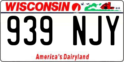 WI license plate 939NJY