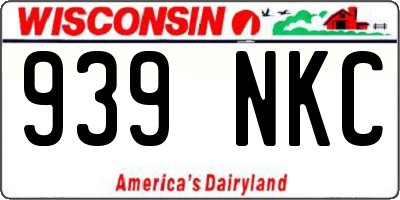 WI license plate 939NKC