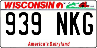 WI license plate 939NKG