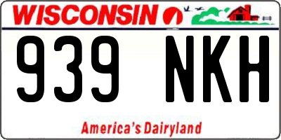 WI license plate 939NKH