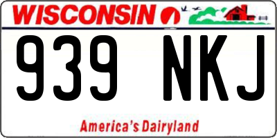 WI license plate 939NKJ
