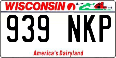 WI license plate 939NKP