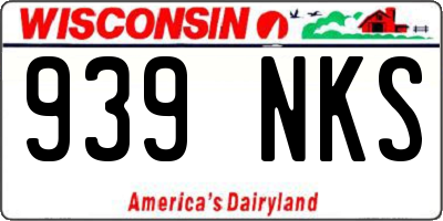 WI license plate 939NKS
