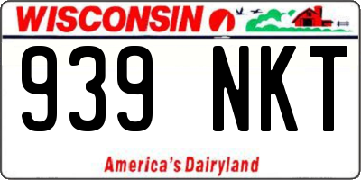 WI license plate 939NKT