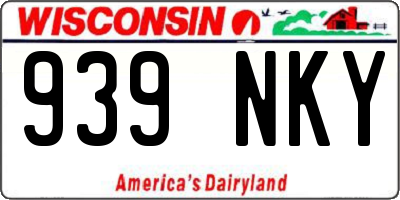 WI license plate 939NKY
