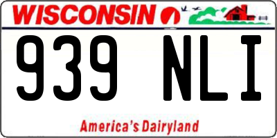 WI license plate 939NLI