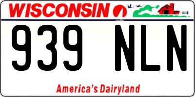 WI license plate 939NLN