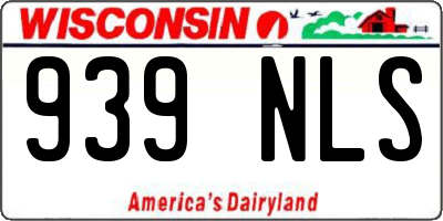 WI license plate 939NLS