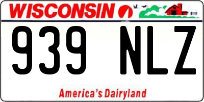 WI license plate 939NLZ