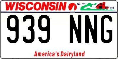 WI license plate 939NNG