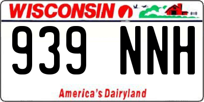 WI license plate 939NNH