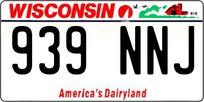 WI license plate 939NNJ