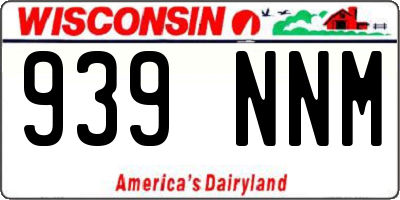 WI license plate 939NNM