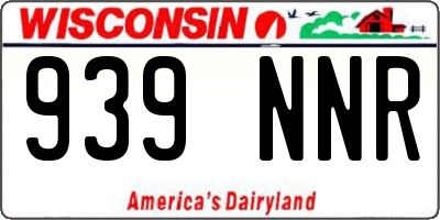 WI license plate 939NNR