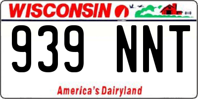 WI license plate 939NNT