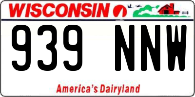WI license plate 939NNW