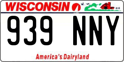 WI license plate 939NNY