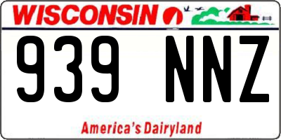 WI license plate 939NNZ
