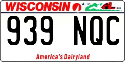 WI license plate 939NQC