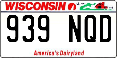 WI license plate 939NQD