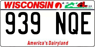 WI license plate 939NQE