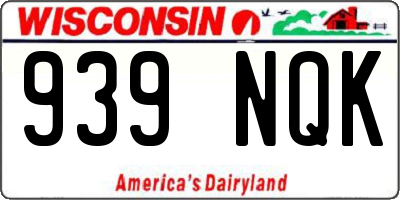 WI license plate 939NQK