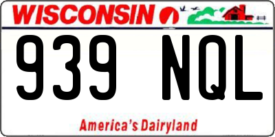 WI license plate 939NQL