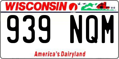 WI license plate 939NQM