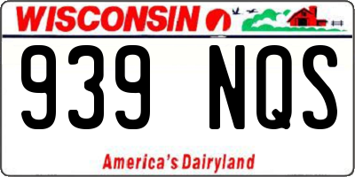 WI license plate 939NQS