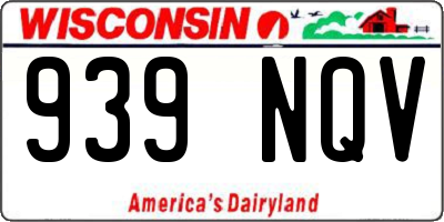 WI license plate 939NQV