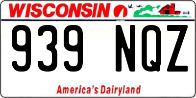 WI license plate 939NQZ
