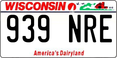 WI license plate 939NRE