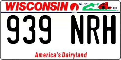 WI license plate 939NRH