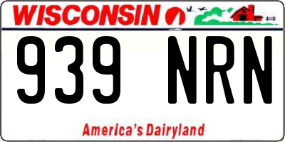 WI license plate 939NRN